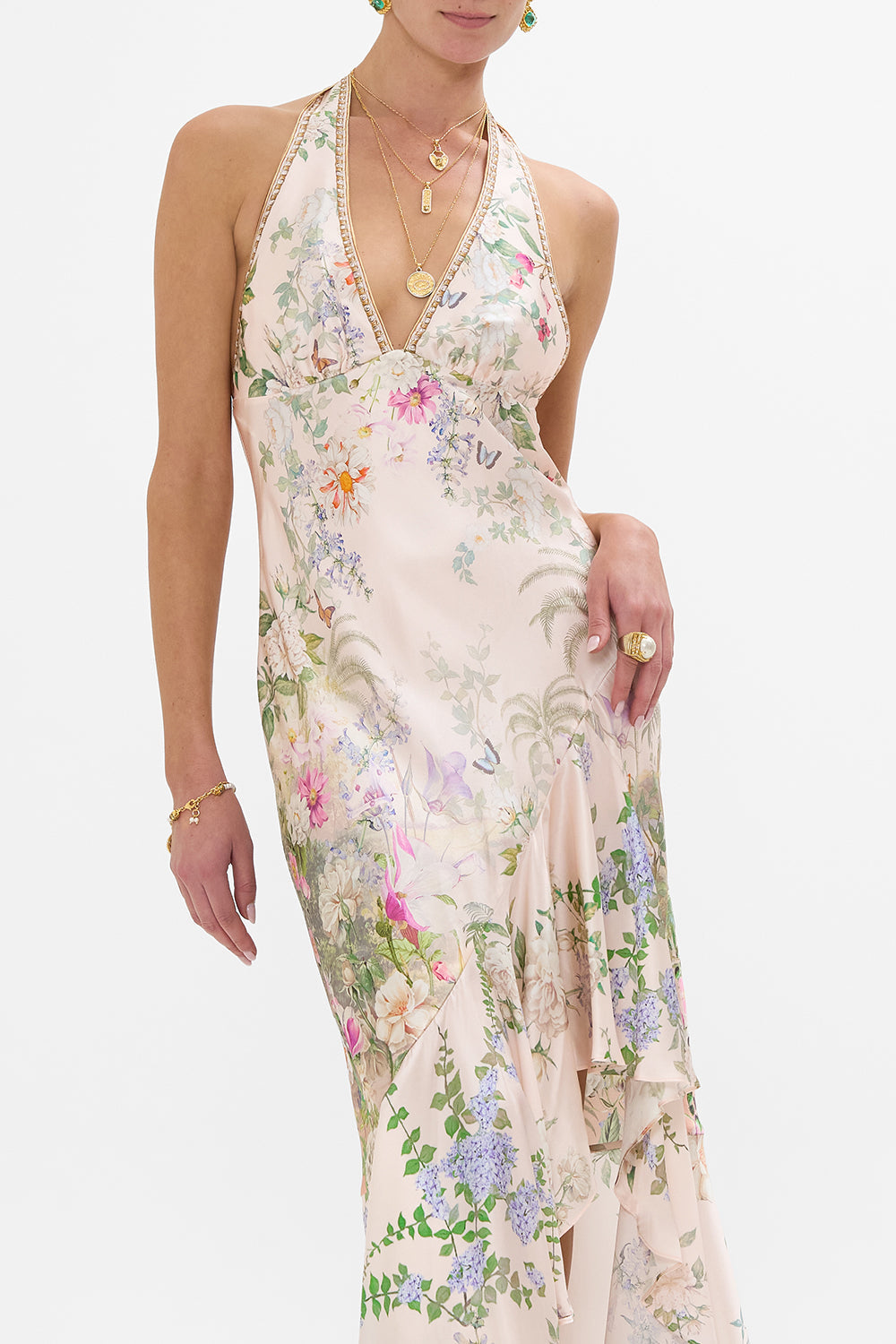 BIAS HALTER DRESS WITH RUFFLE HEM PALACIO PLAYGROUND