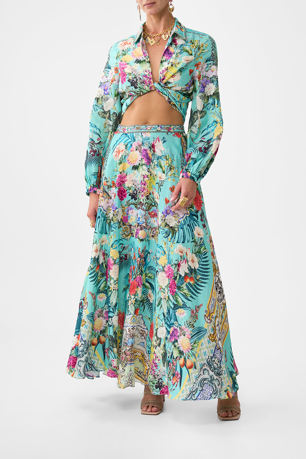 CROPPED WRAP SHIRT GARDENS OF QUELUZ