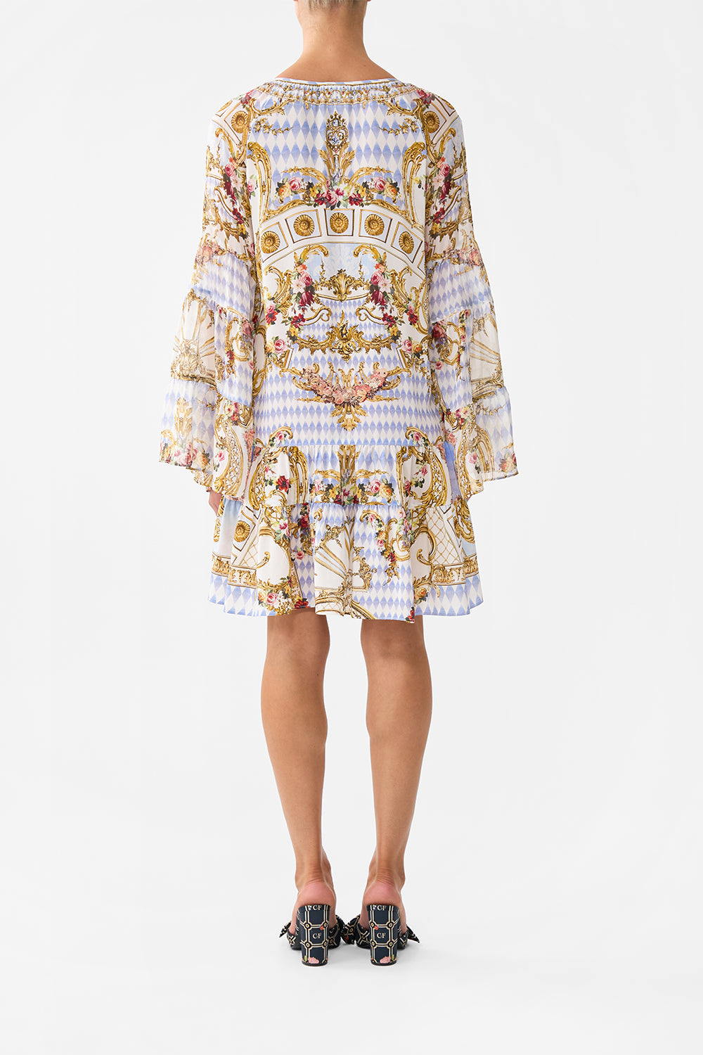 A-LINE GATHERED PANEL DRESS THRONE GAMES