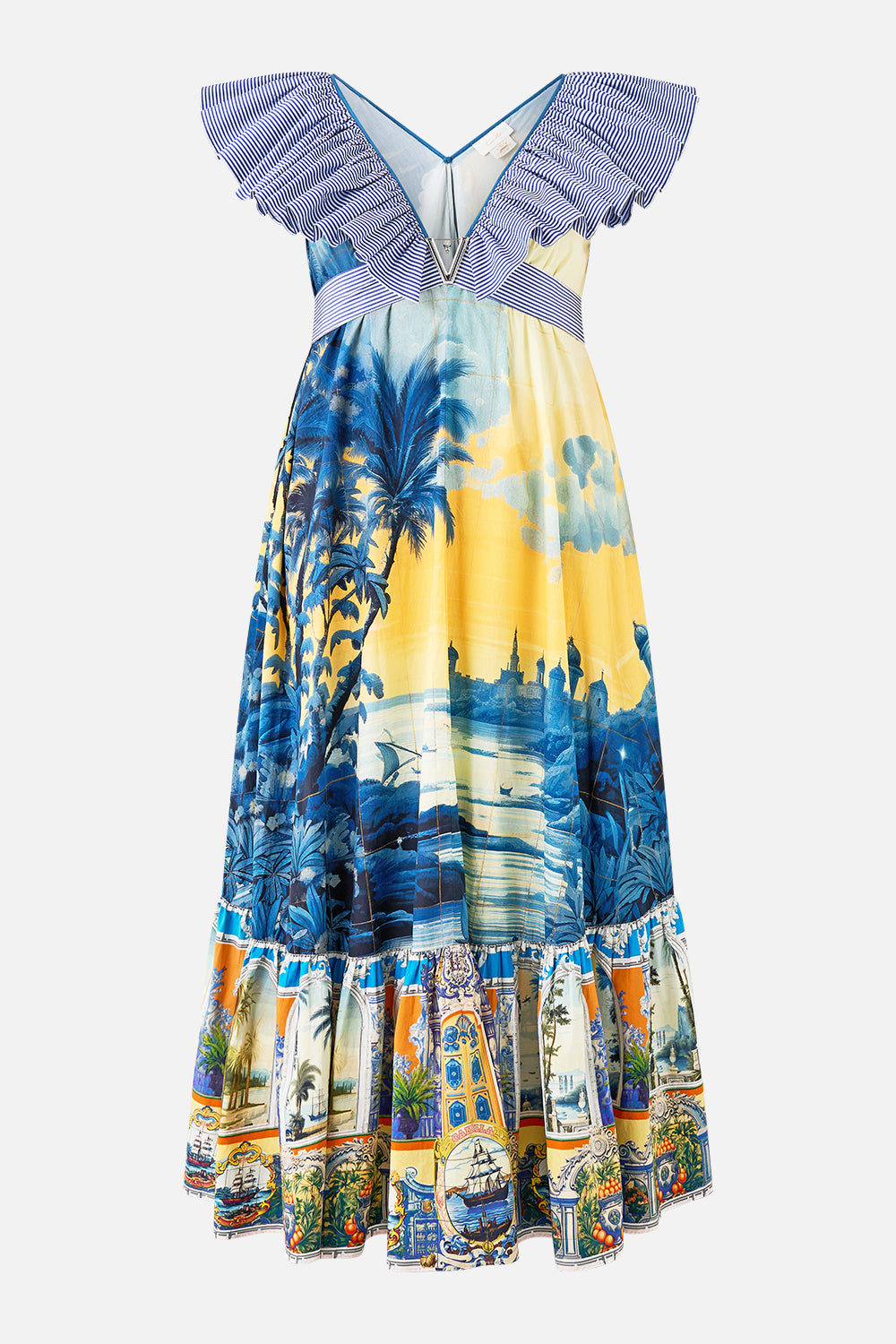 FRILL NECK DRESS WITH HARDWARE SONG OF SAINT ANTHONY