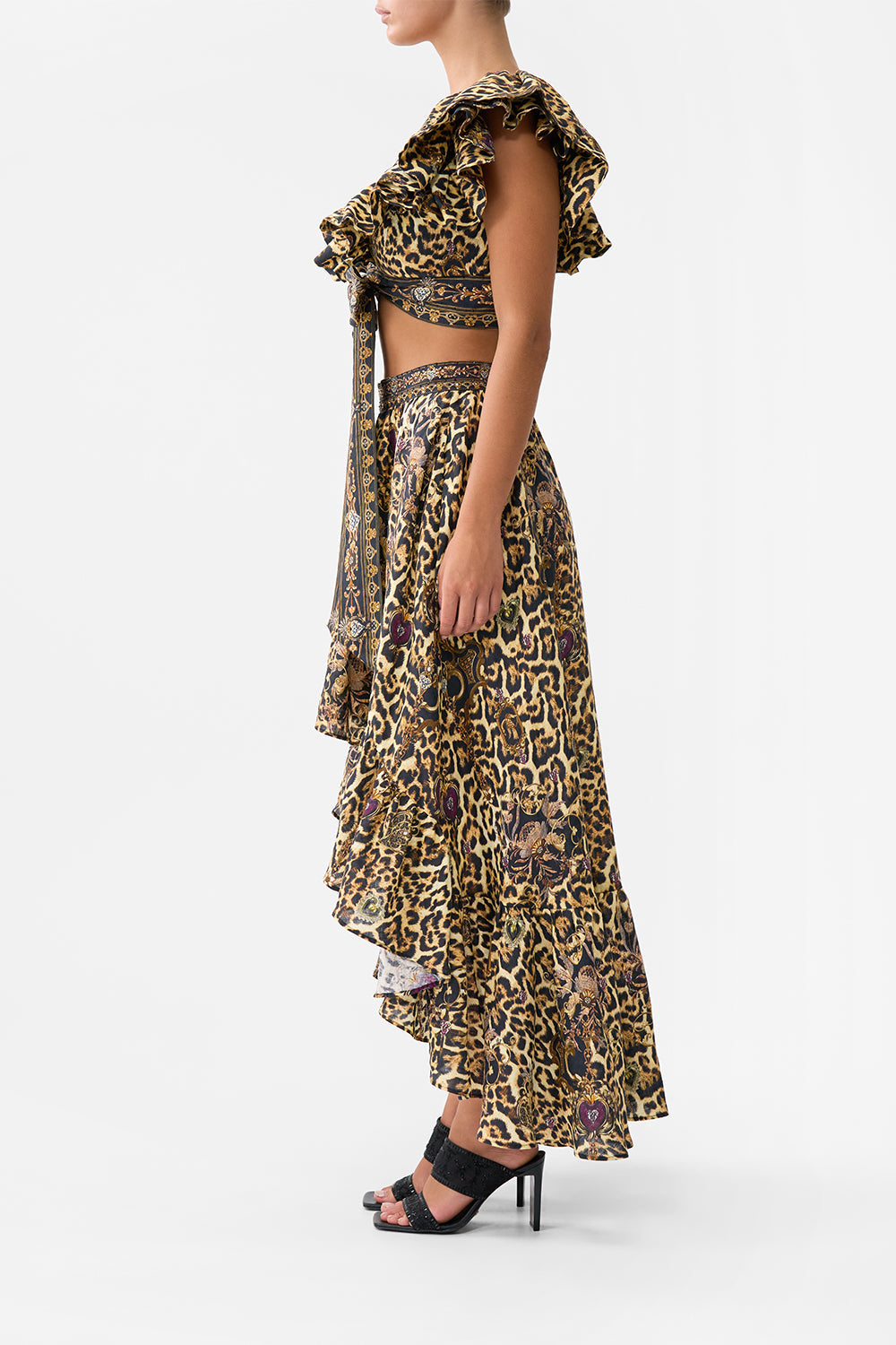 HIGH LOW RUFFLE SKIRT SAINTS AND SISTERS