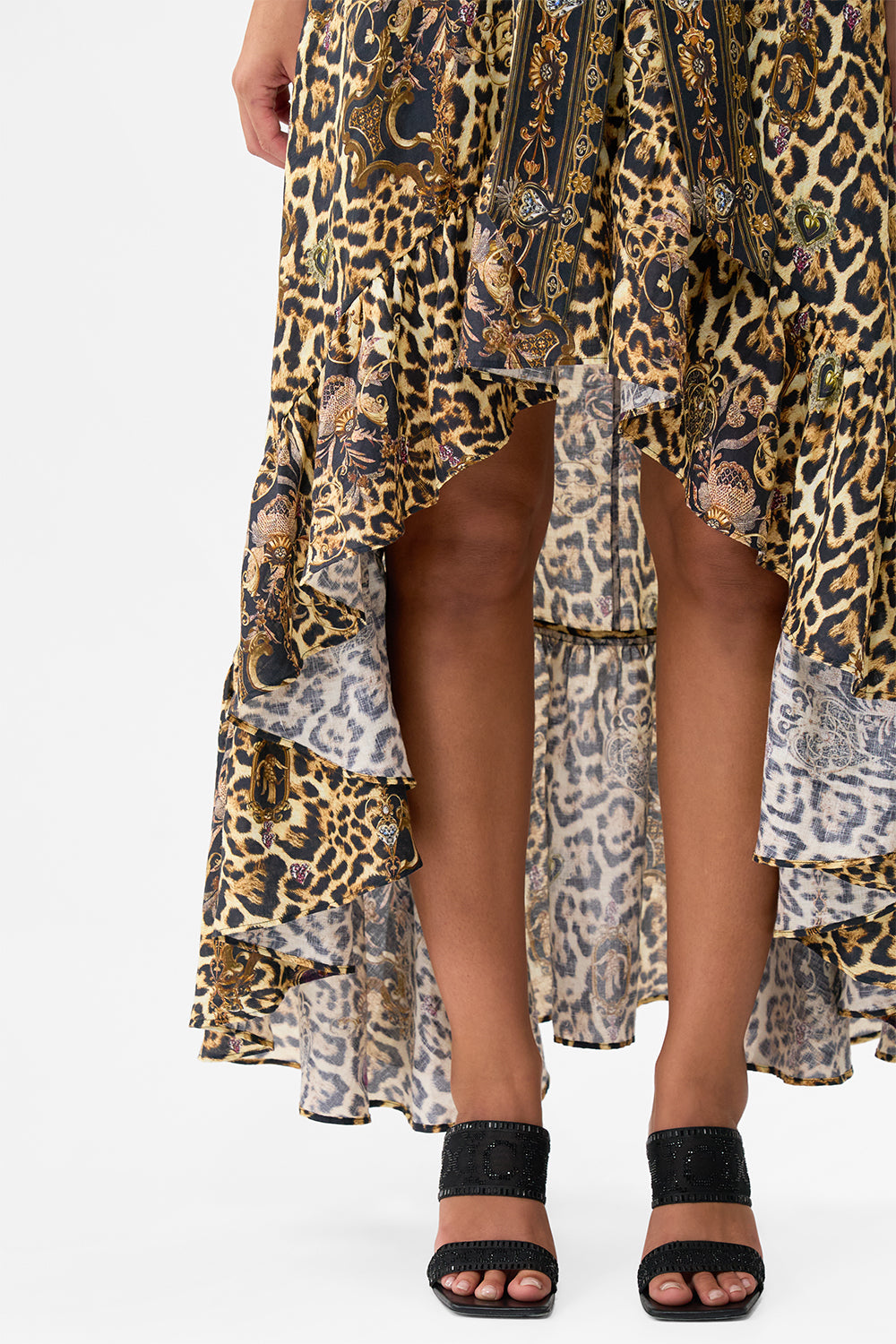 HIGH LOW RUFFLE SKIRT SAINTS AND SISTERS