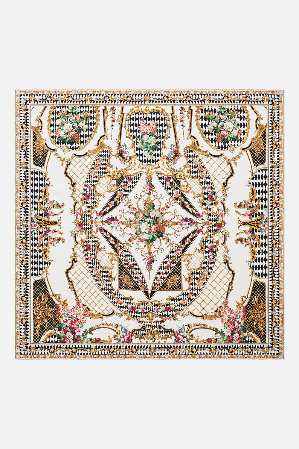 SILK SQUARE SCARF ROCOCO GLOW