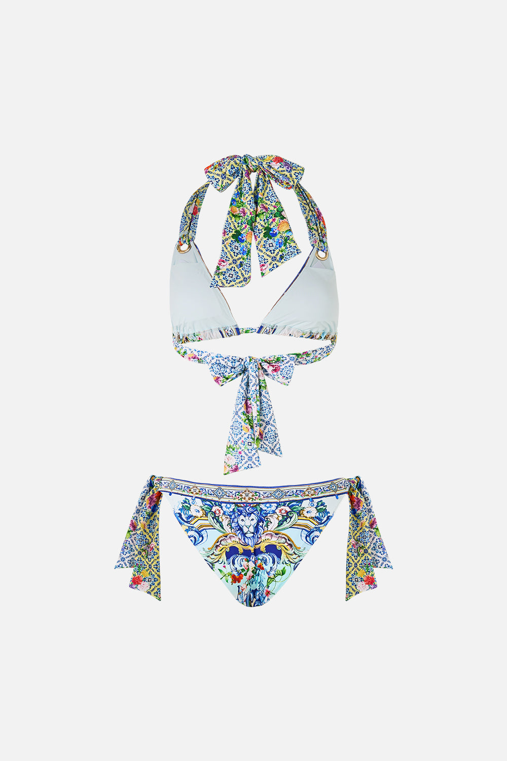 EYELET TIE BIKINI SET WALL TO WALL WONDERS