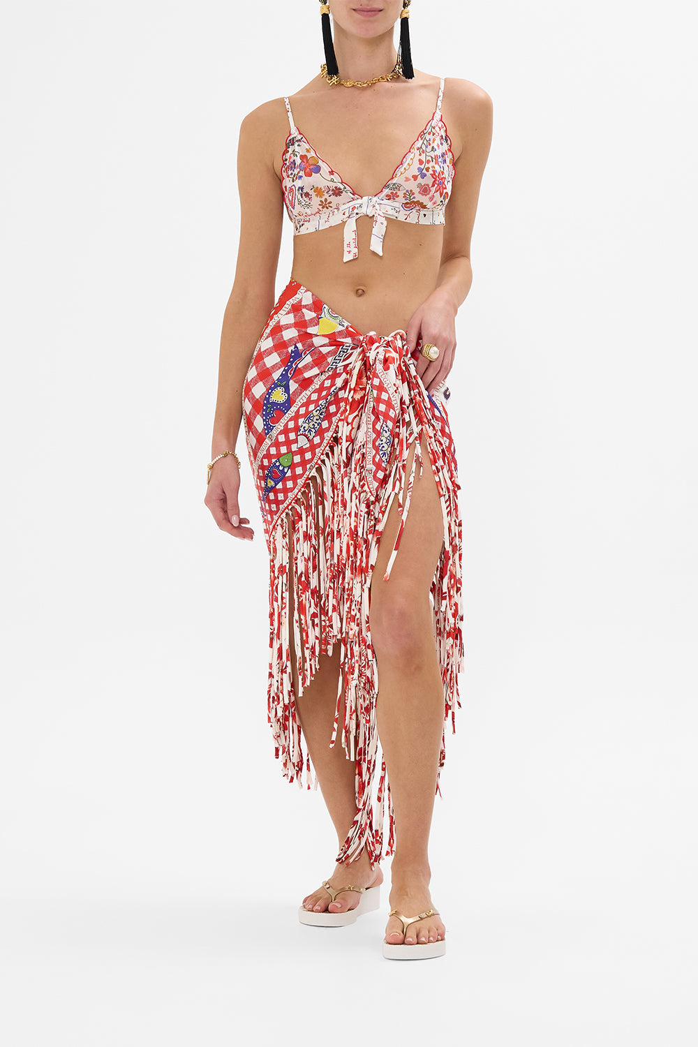 SCALLOPED EDGE BRA WITH BOW A KITSCH IN TIME