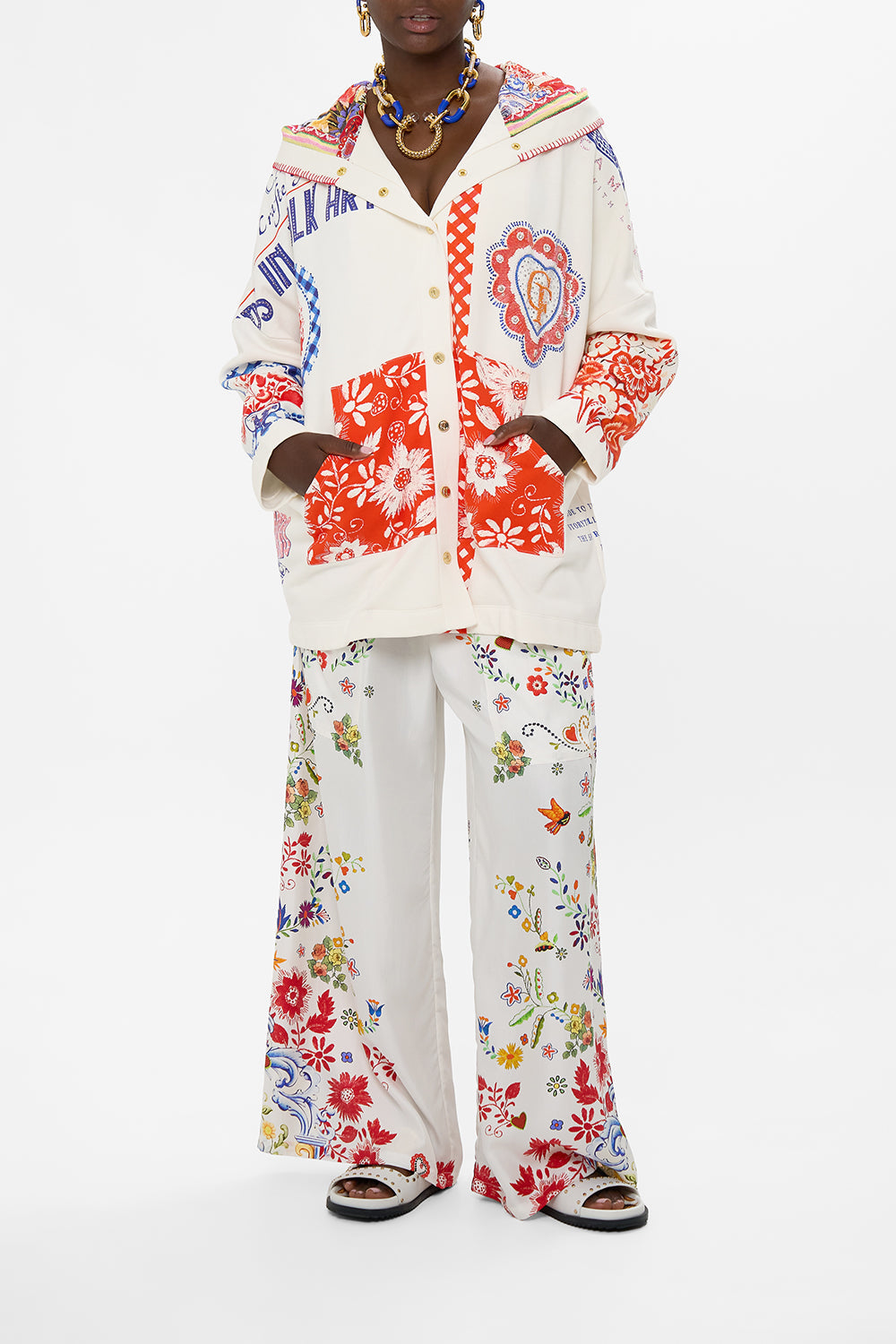 HOODIE JACKET WITH POCKETS FAITH, LUCK & JUSTICE