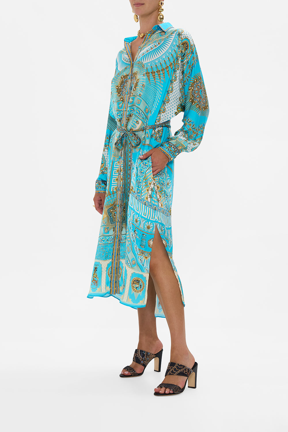 COLLARED BUTTON THROUGH DRESS TEMPLE OF LIGHT