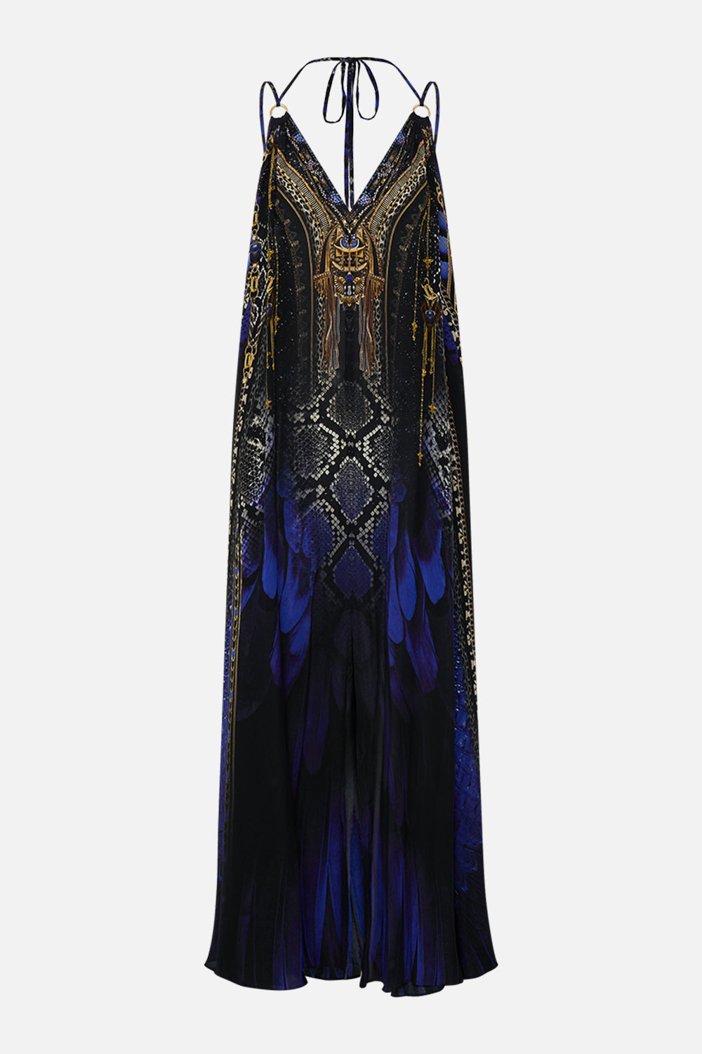 CAMILLA Ring Detail Strap Dress in Other Side of the Oasis print.