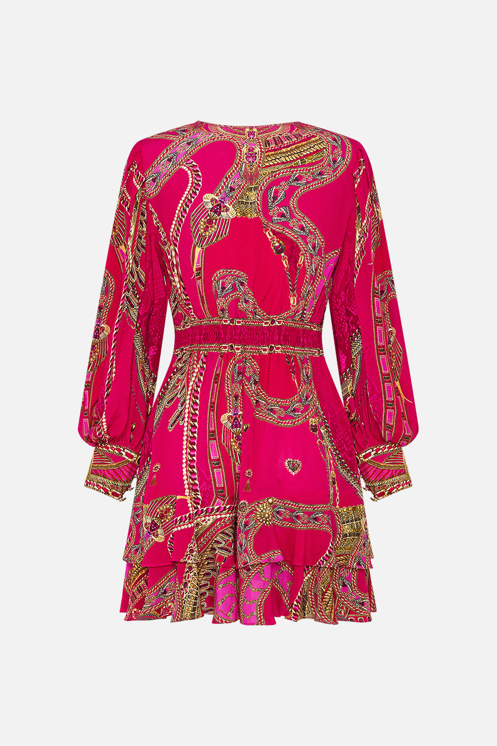 BUTTON FRONT FRILL DRESS KISSED BY A COBRA