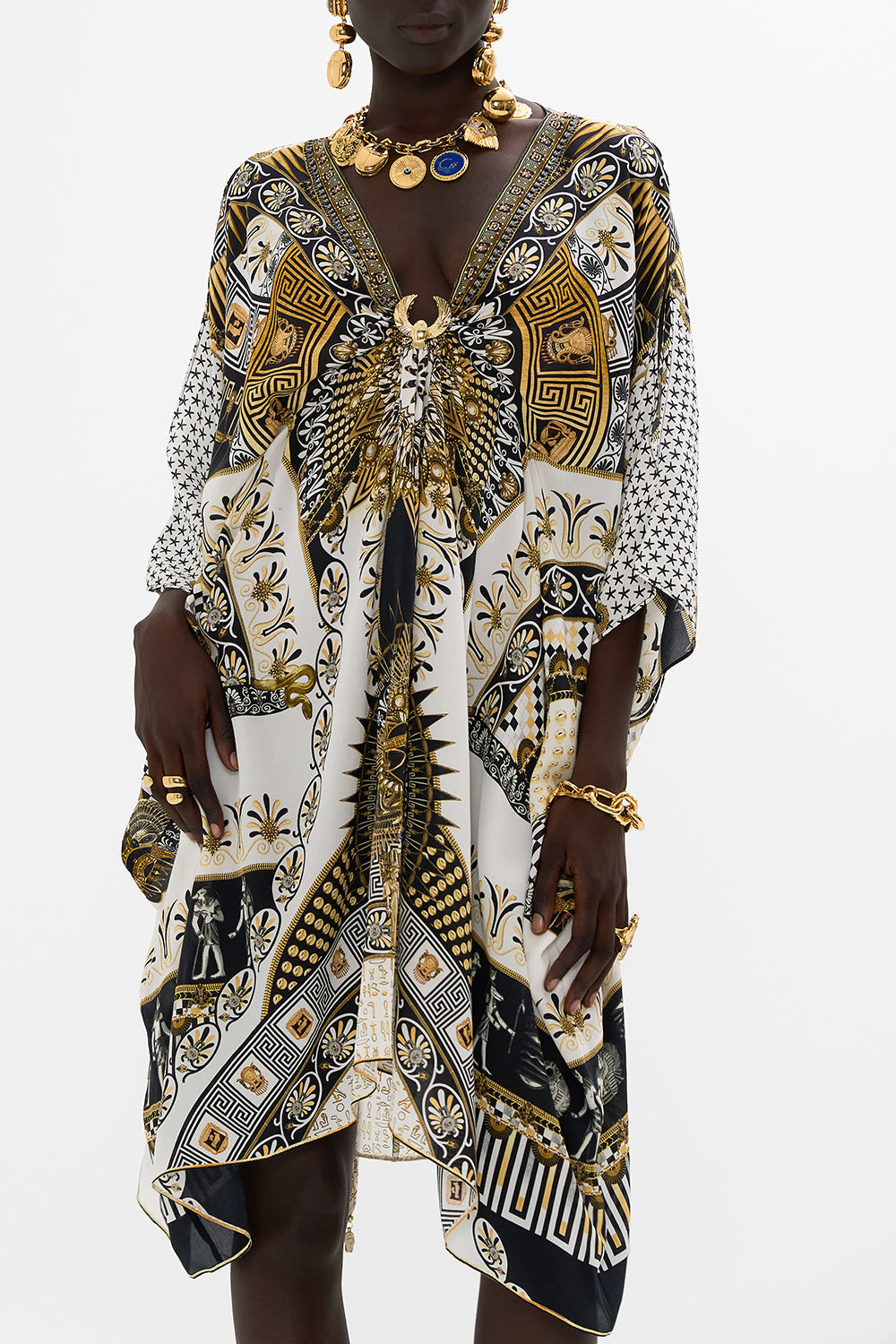 SHORT KAFTAN WITH HARDWARE TEMPLES OF DENDARA