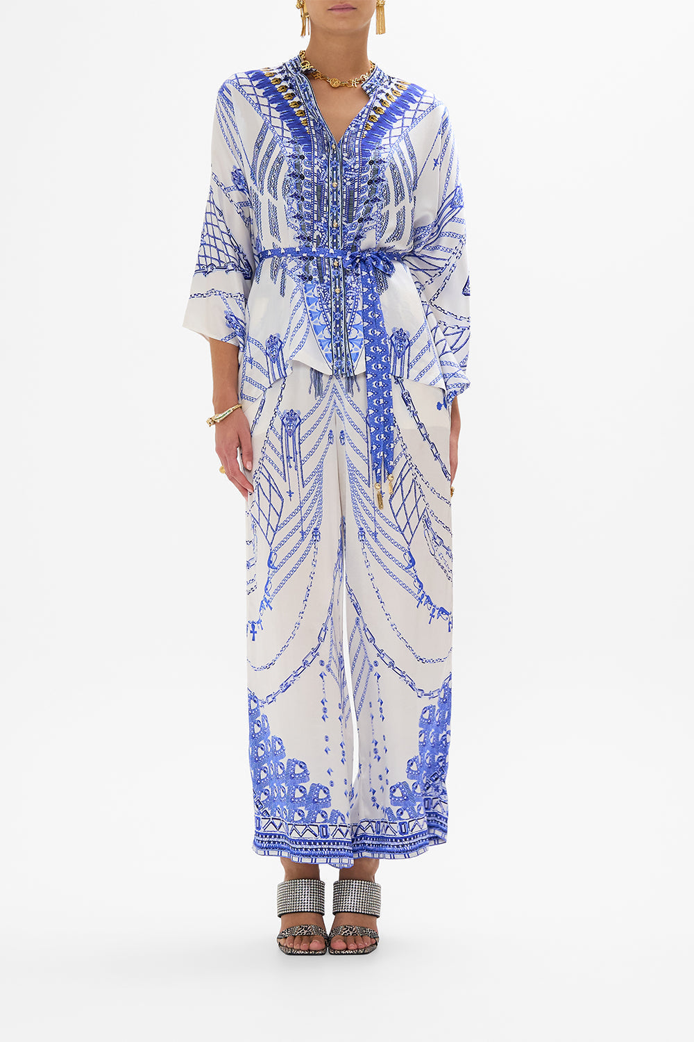 BUTTON THROUGH SCARF BLOUSE DANCING WITH DAYLIGHT