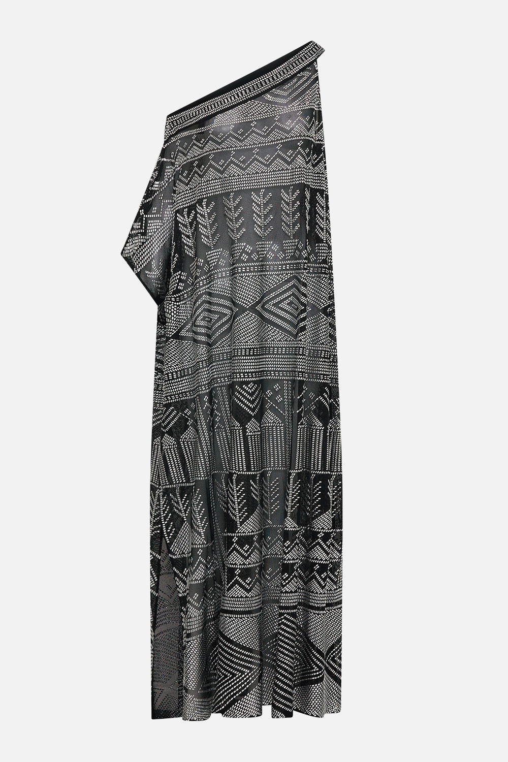 ONE SHOULDER KAFTAN WITH NECKBAND THE EGYPT EFFECT