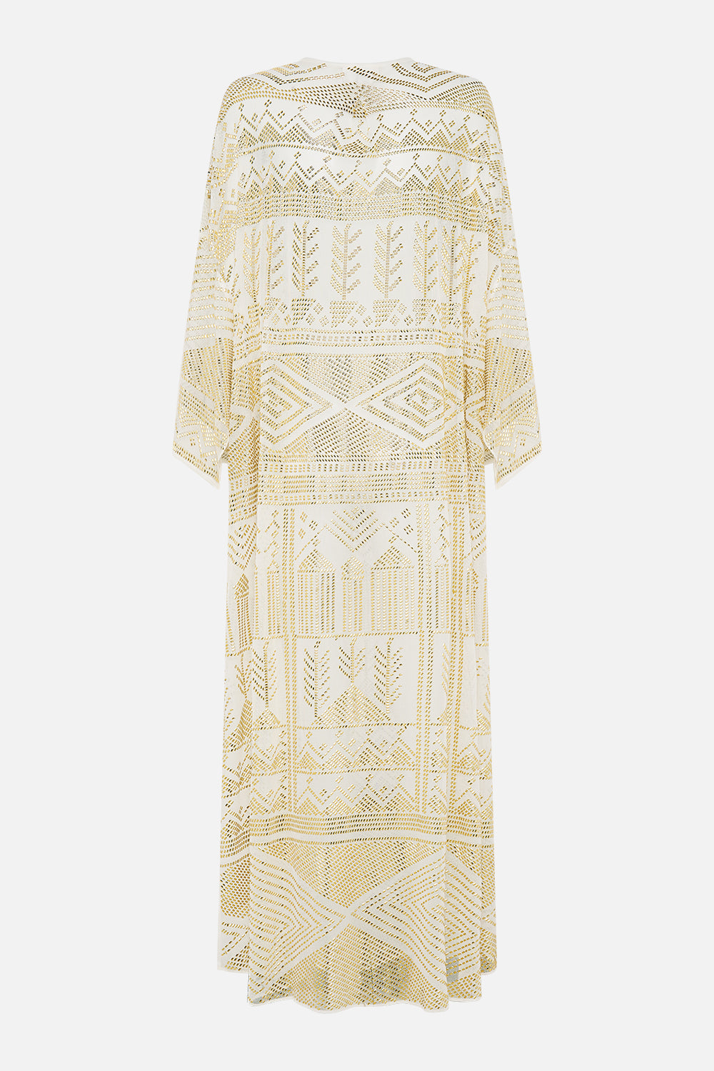 V NECK KAFTAN WITH TIES TEMPLES OF DENDARA