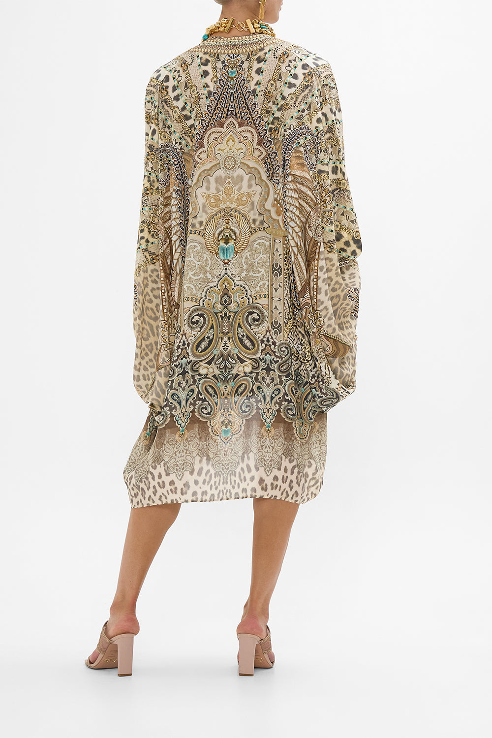 CAMILLA Dramatic Sleeve Cocoon Layer in The Throne Room print