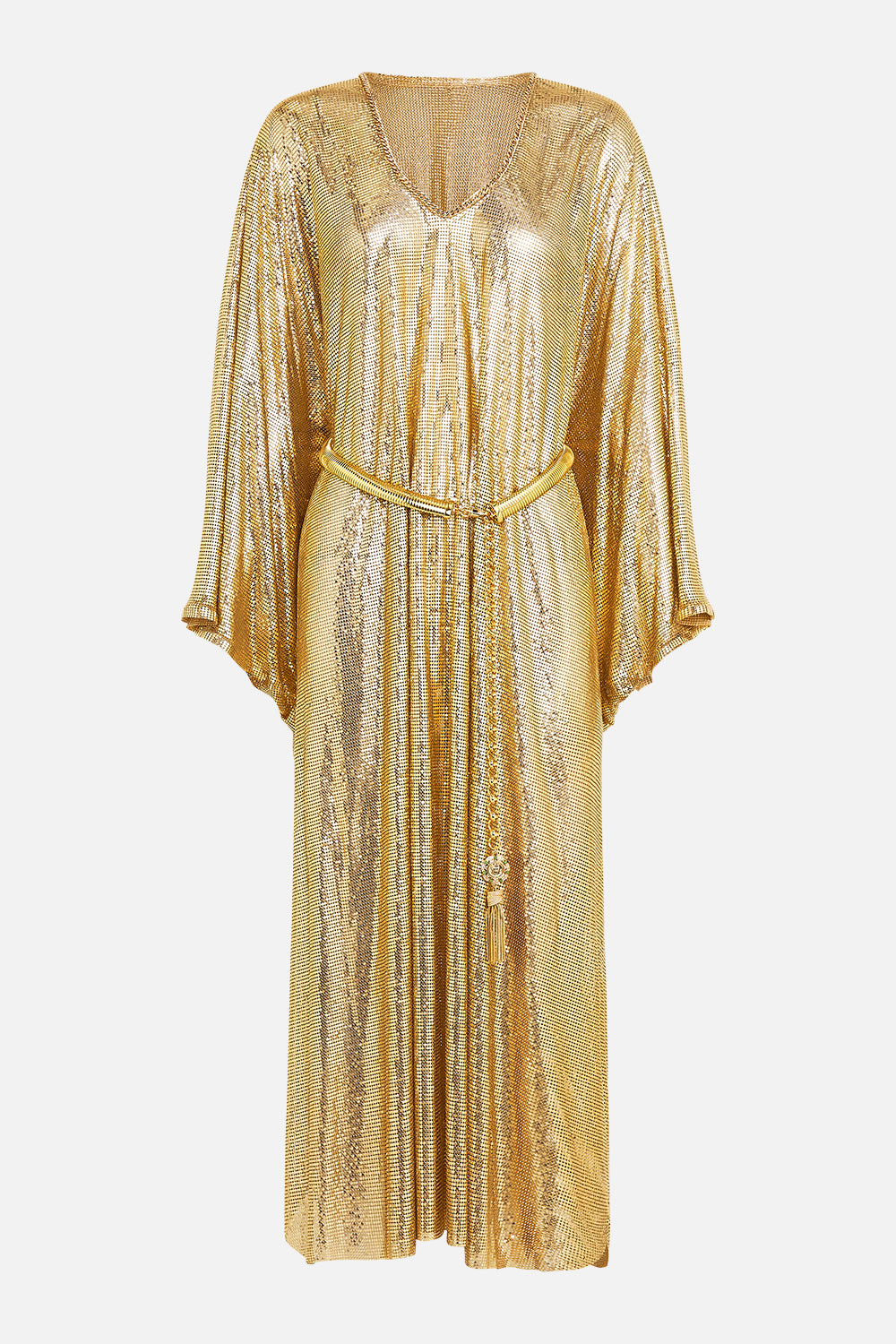 GILDED MESH T-SHAPED LONG KAFTAN VALLEY OF THE KINGS