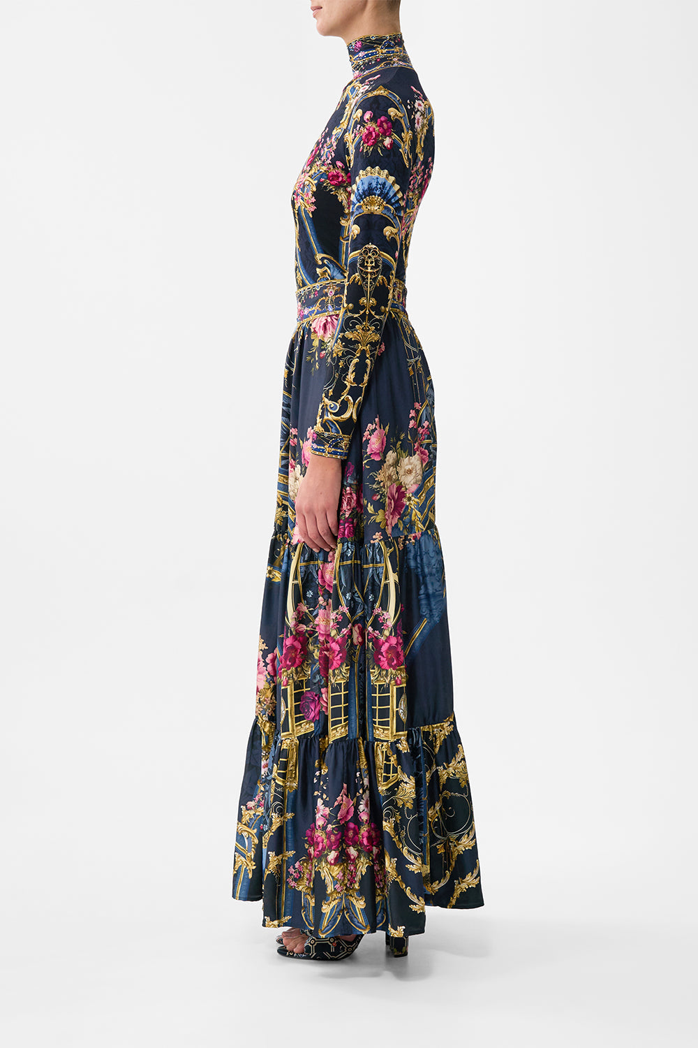 The CAMILLA Jersey Turtleneck in our Ornate On A Plate print.