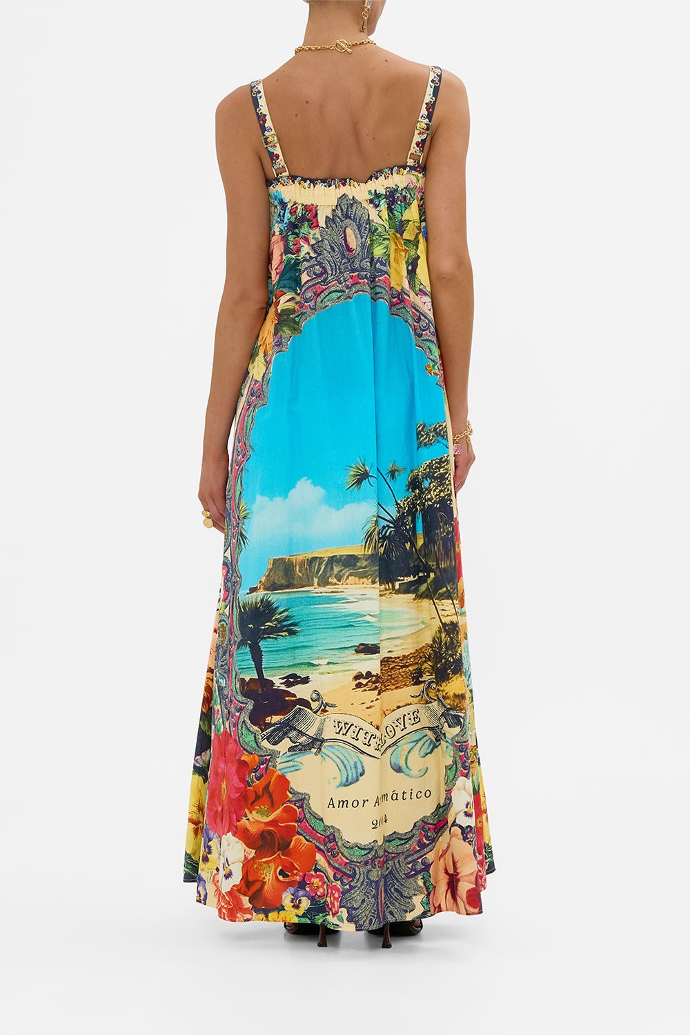 The CAMILLA Wide Strap Sundress in our Bathing Bombshell print.