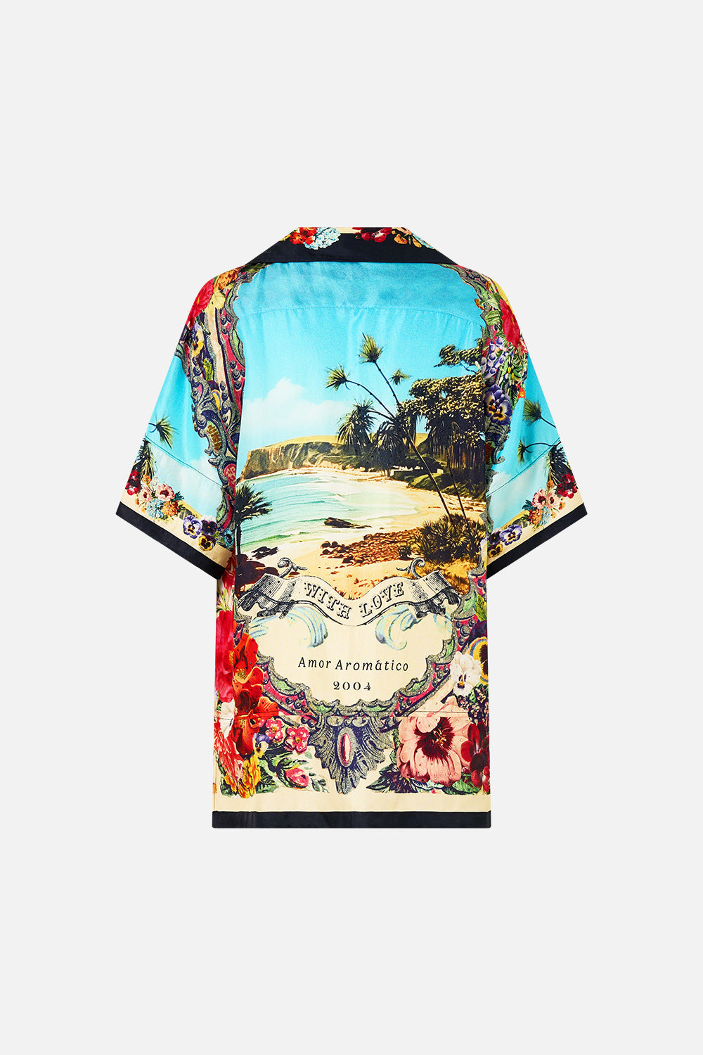 The CAMILLA Oversized Shirt With Pocket in our Bathing Bombshell print.