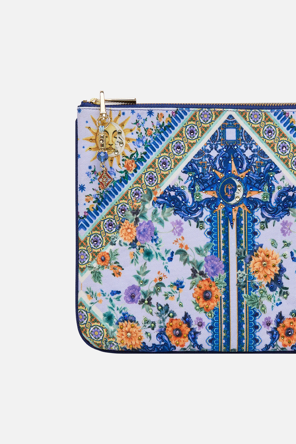 The CAMILLA Small Canvas Clutch in our Luscious In Lisbon print.