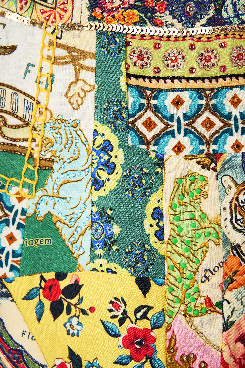 The CAMILLA Short Square Neck Sundress in our Soap Opera print.