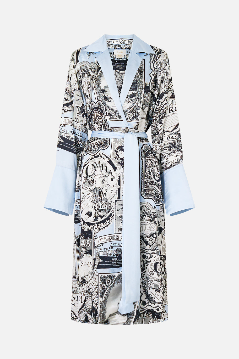 The CAMILLA Split Cuff Soft Coat in our Perfumed In Porto print.