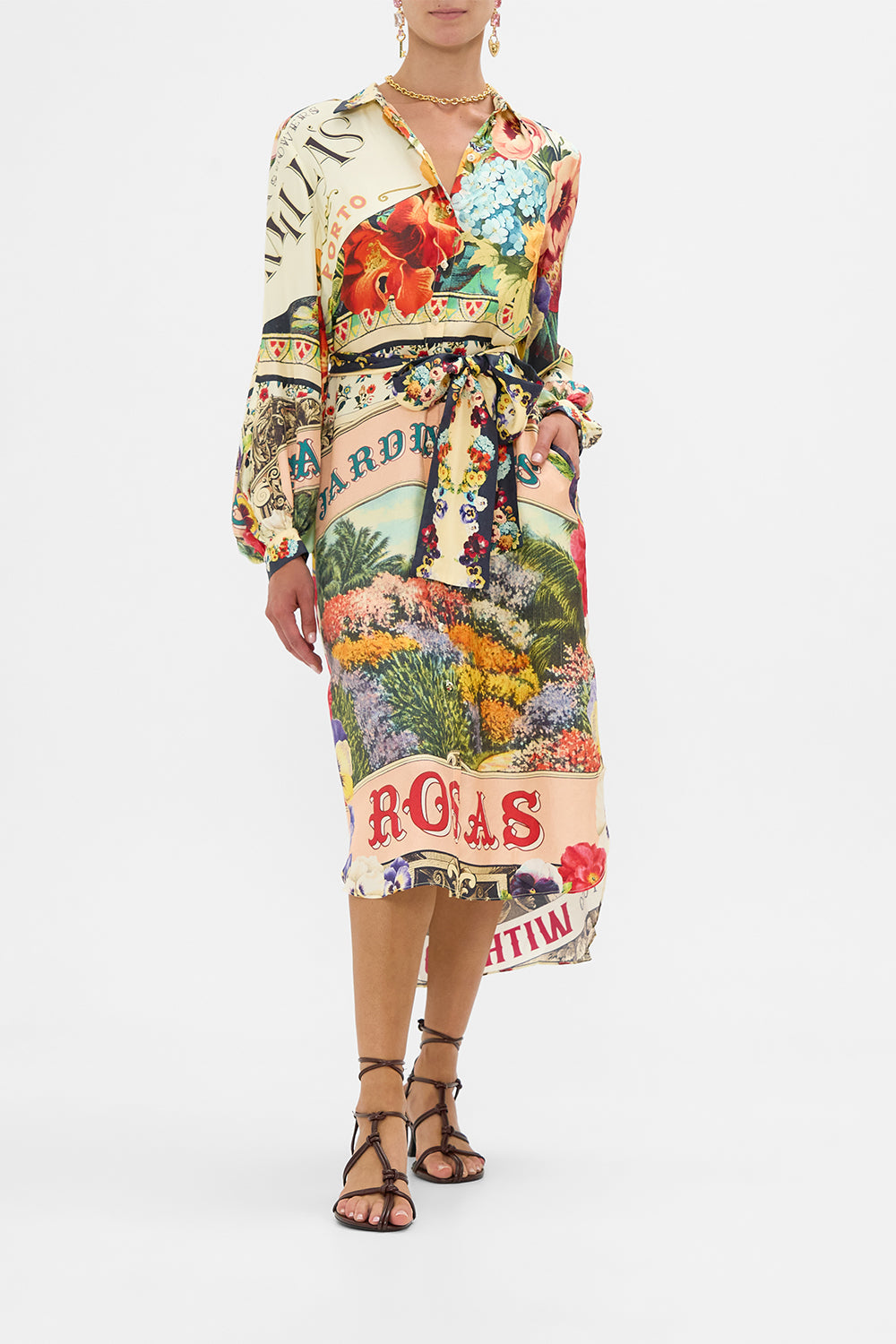 CAMILLA | High Low Midi Shirt Dress Aromatic Amor, XXS YELLOW | Aromatic AMOR