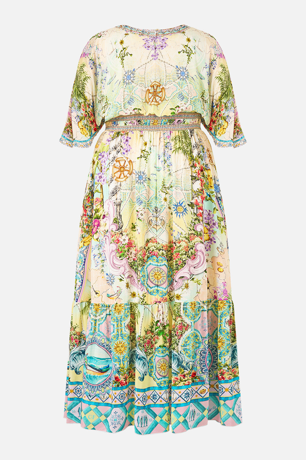 WAISTED DRESS WITH HEM RUFFLE JUST COASTING