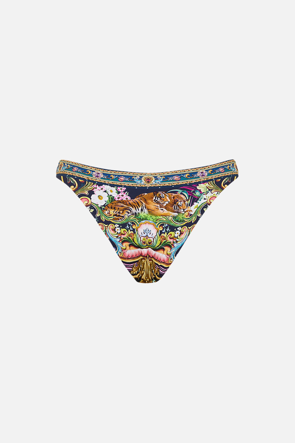 The CAMILLA Regular Bikini Bottom With Side Trim in our Basked In Baroque print.
