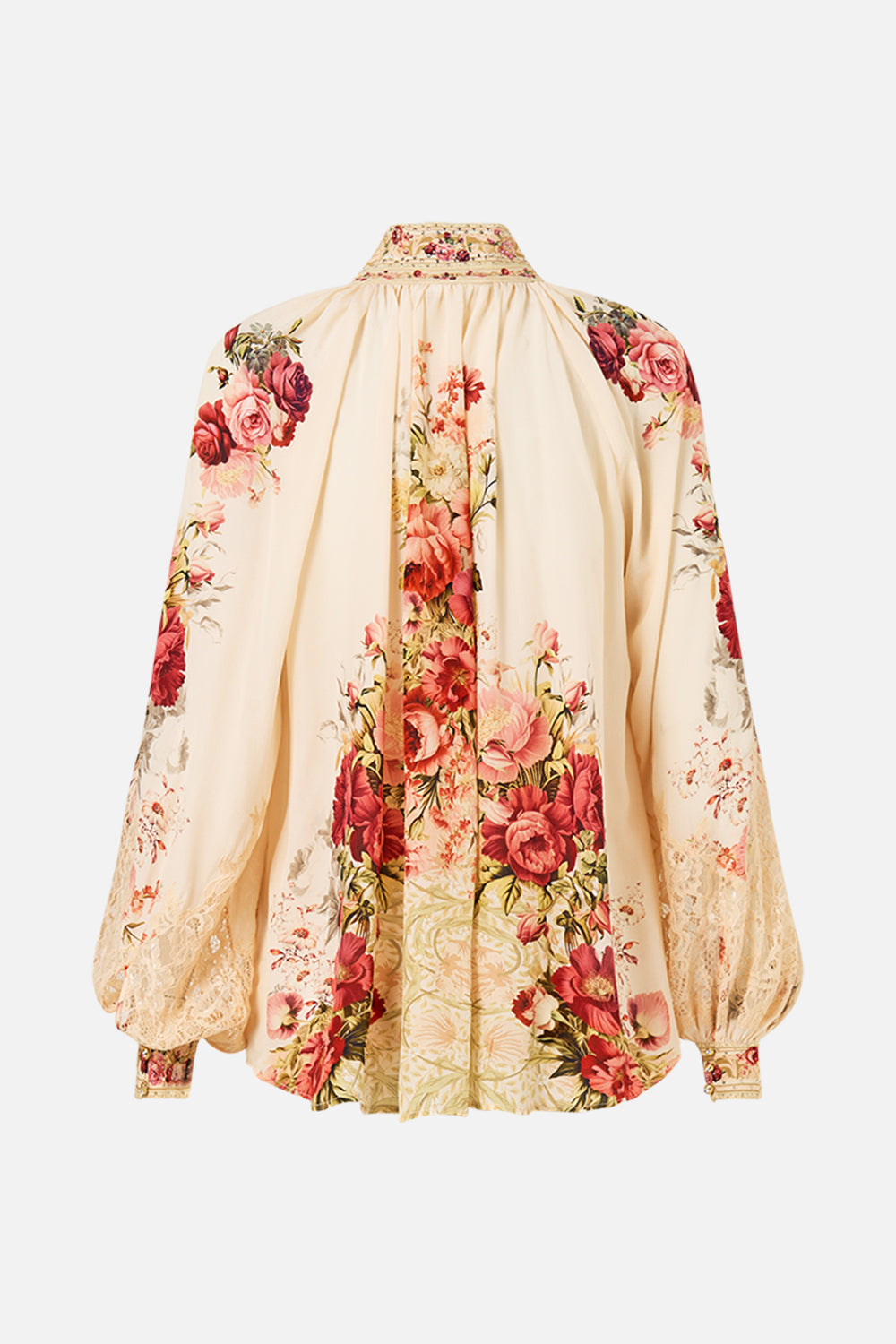 The CAMILLA Raglan Button Up Shirt in our Meet Me At The Majestic print.