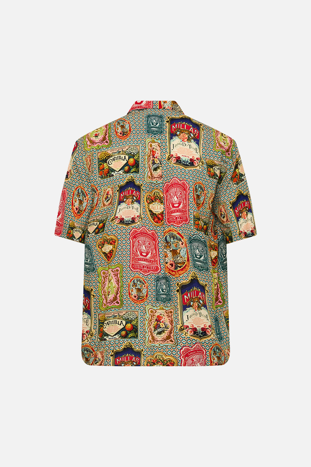 The CAMILLA Short Sleeve Oversized Shirt in our Soap Opera print.