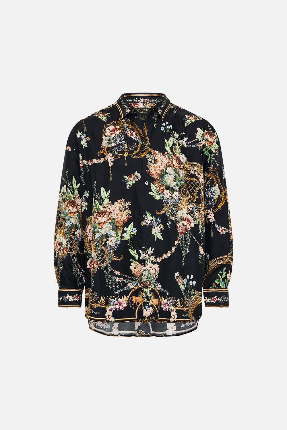The CAMILLA Long Sleeve Oversized Shirt in our Noble Endeavours print.