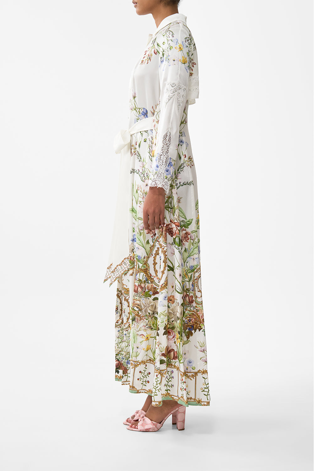 The CAMILLA Printed Trench in our Dressing Room Drama print.