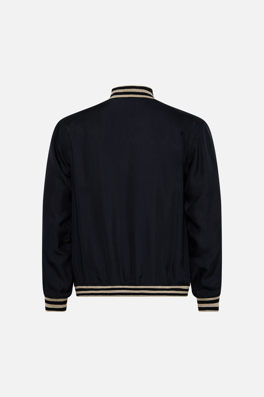 The CAMILLA Reversible Zip Through Bomber Jacket in our Soap Opera print.