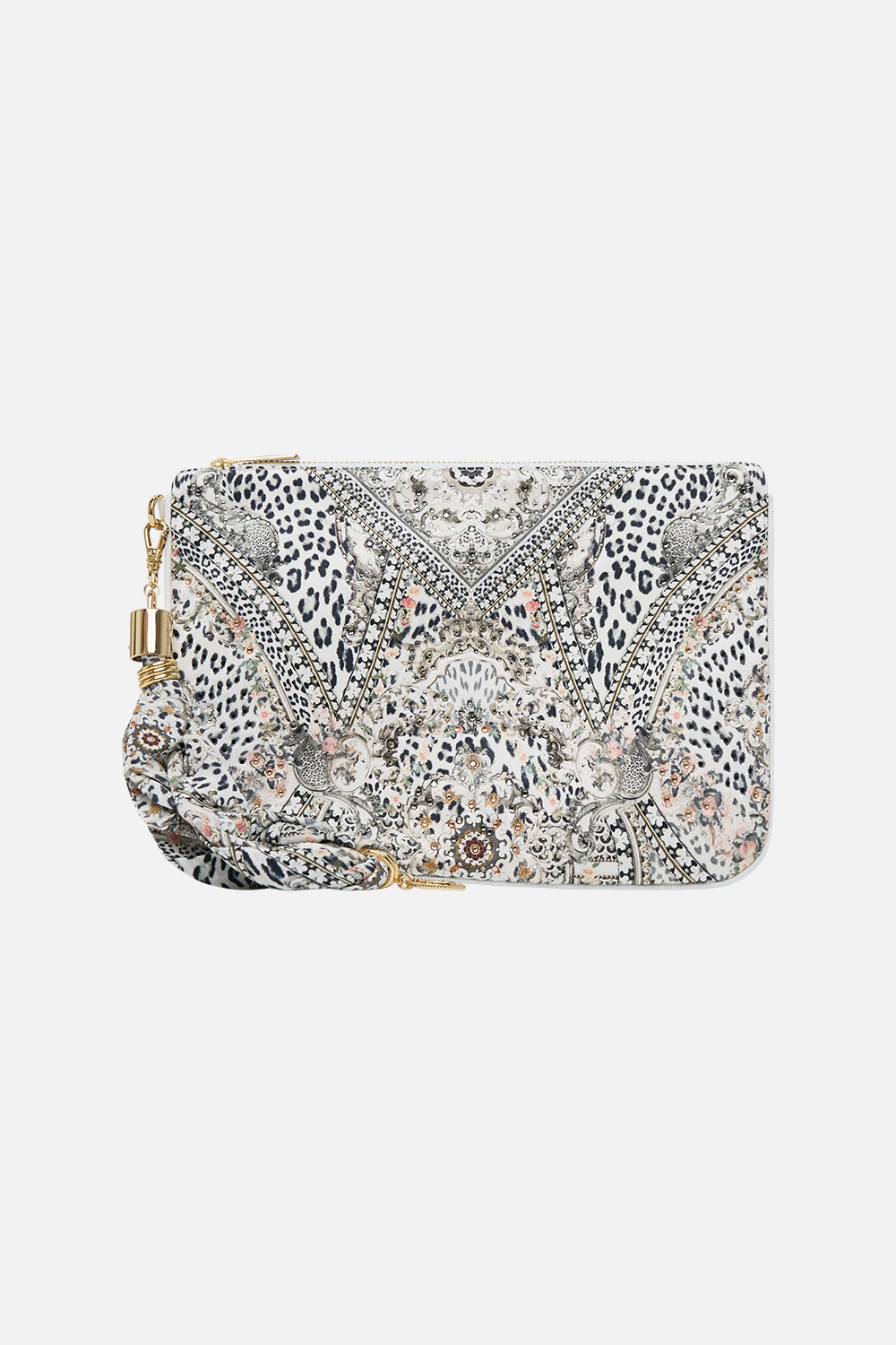 The CAMILLA Scarf Clutch in our Marble Heaven print.