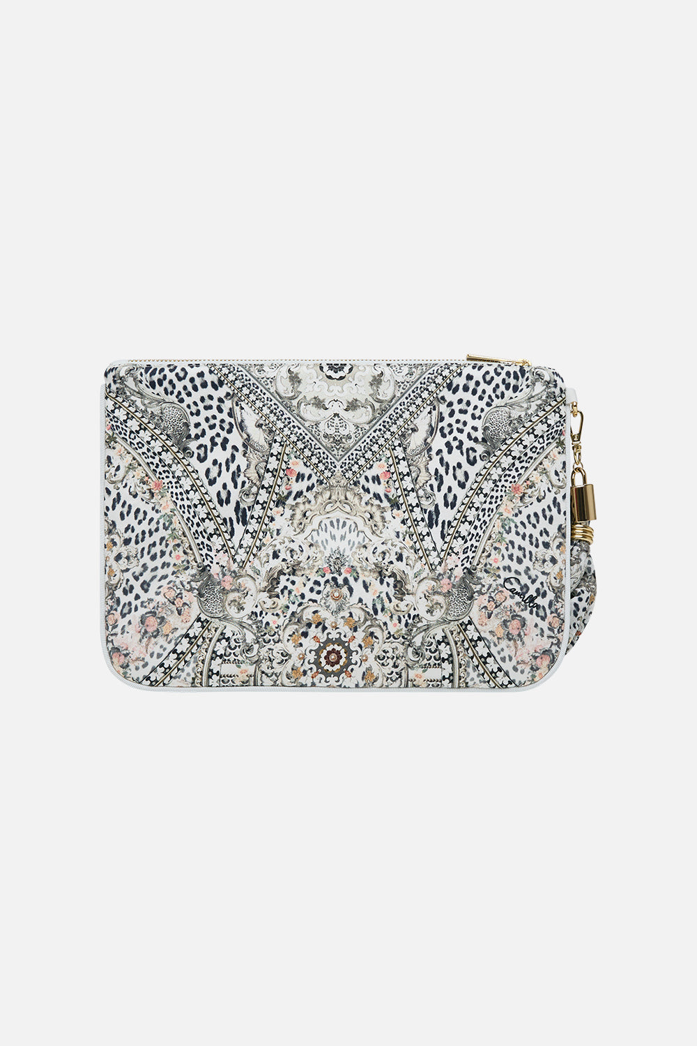 The CAMILLA Scarf Clutch in our Marble Heaven print.