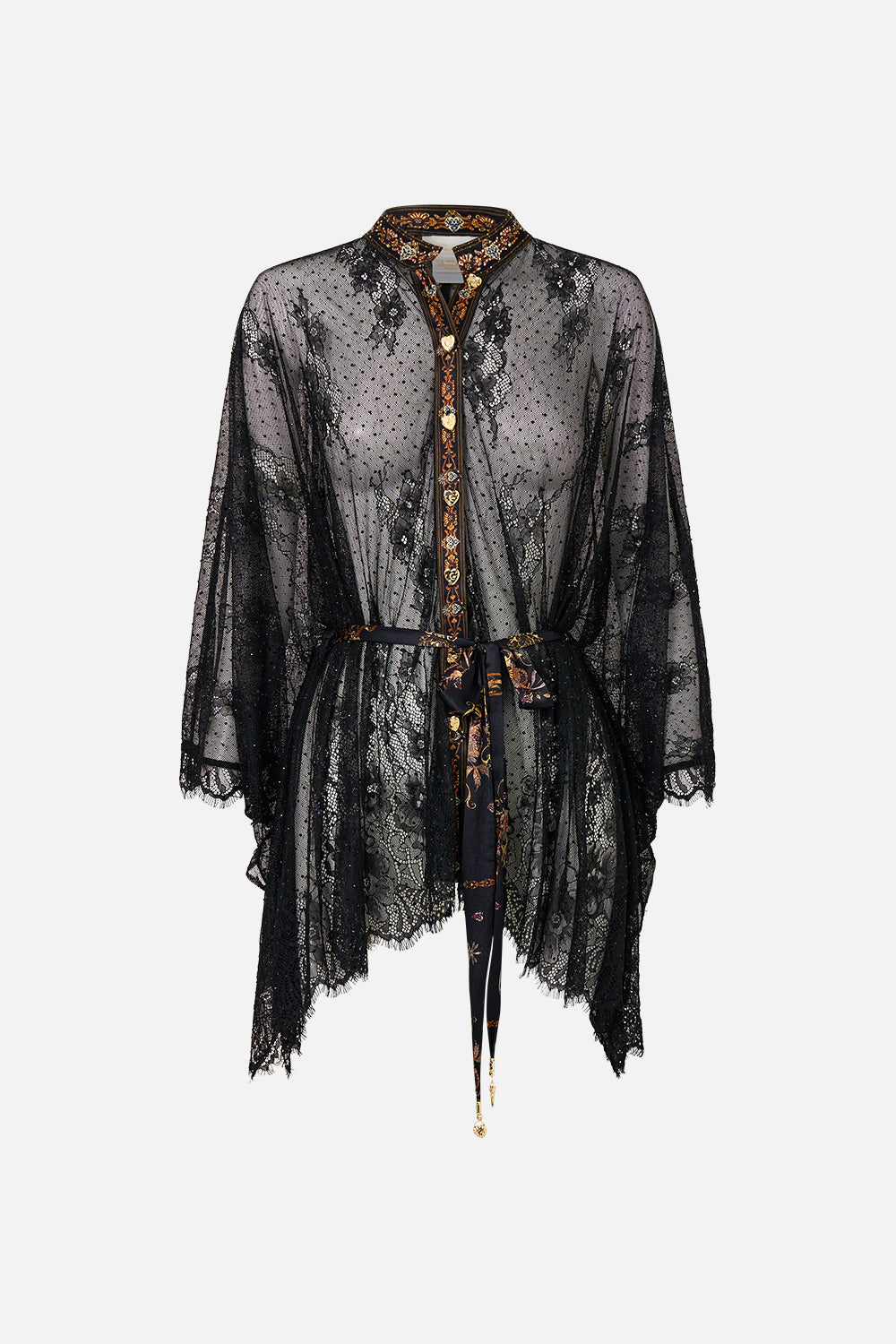 BUTTON THROUGH LACE SCARF BLOUSE SAINTS AND SISTERS