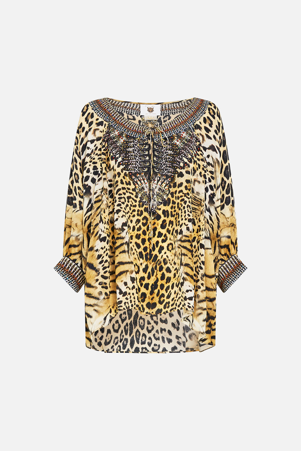 RAGLAN SLEEVE BLOUSE WITH CUFF JAGUAR