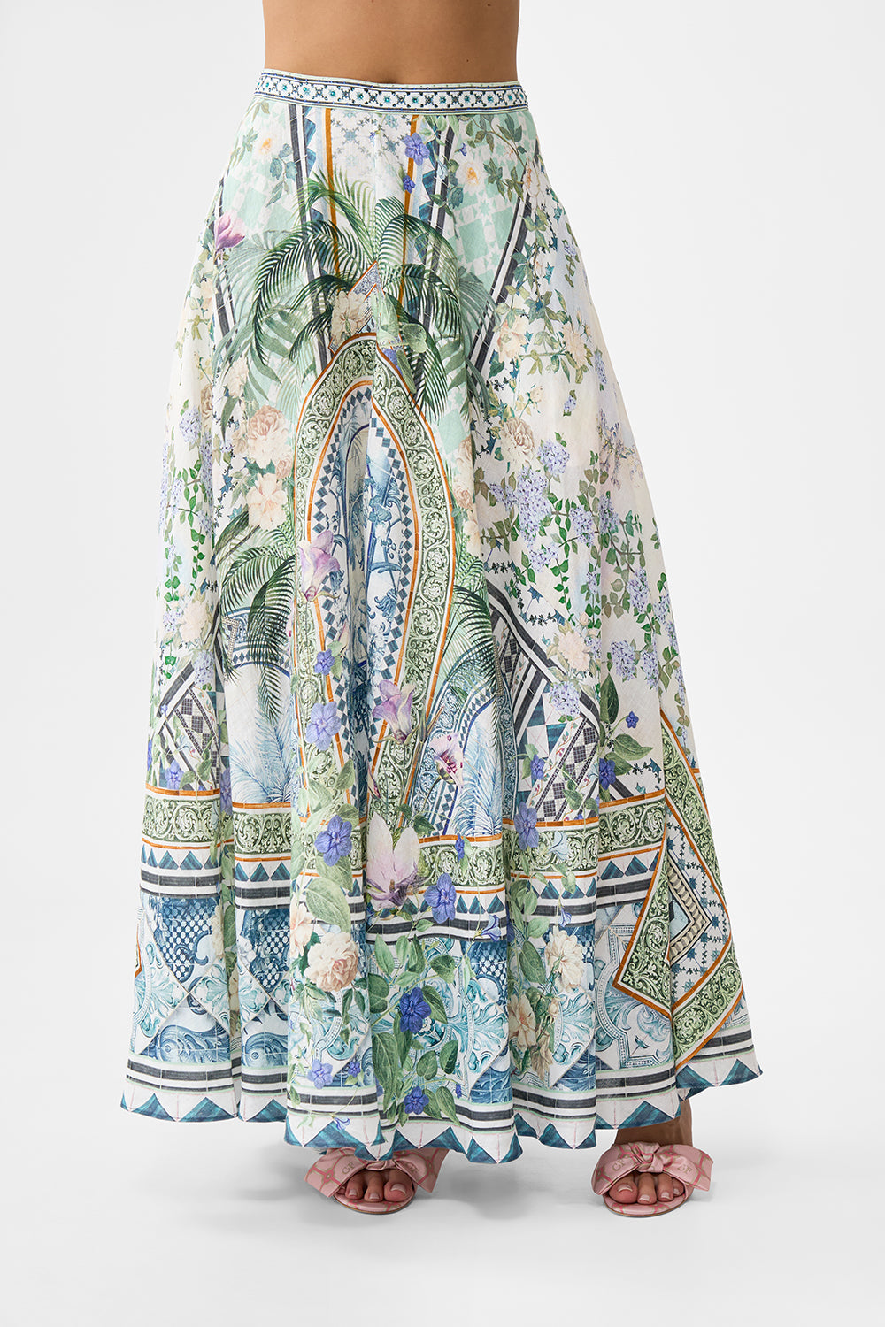 MAXI CIRCLE SKIRT JARDIM PARTY