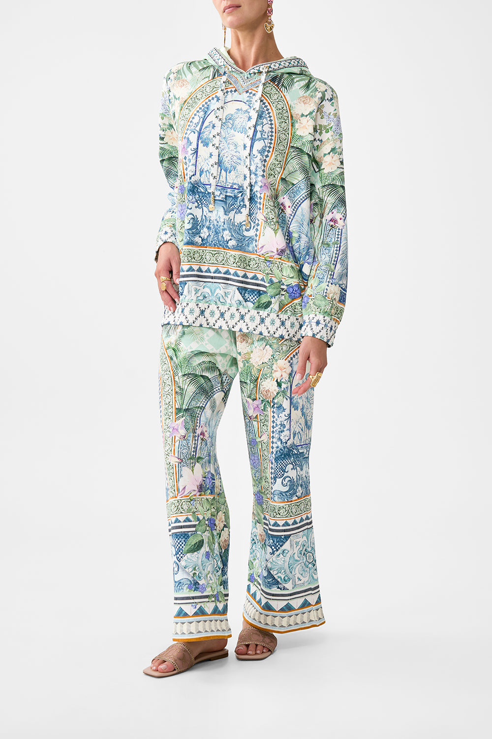 SILK BAND OVERSIZED HOODIE WITH POCKETS JARDIM PARTY