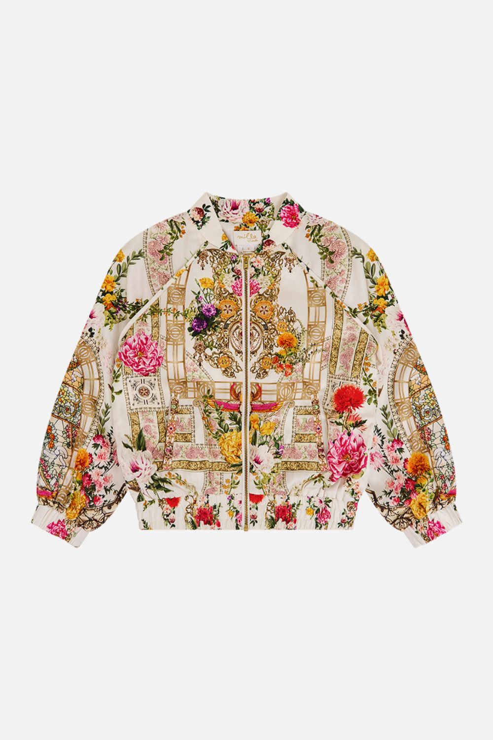 Milla By CAMILLA Kids Bomber Jacket 12-14 in Egytpian Rose print.