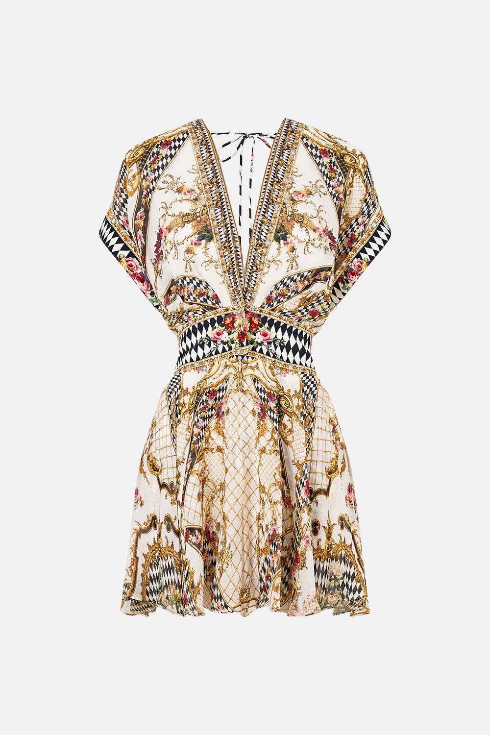 BUTTON WAIST PLAYSUIT ROCOCO GLOW