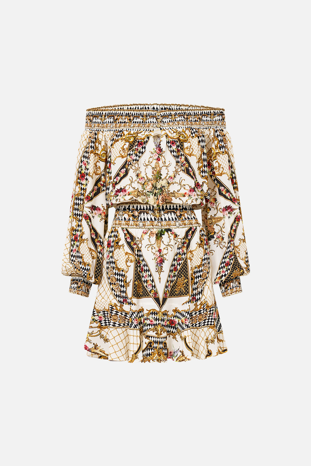 OFF SHOULDER SHORT DRESS ROCOCO GLOW