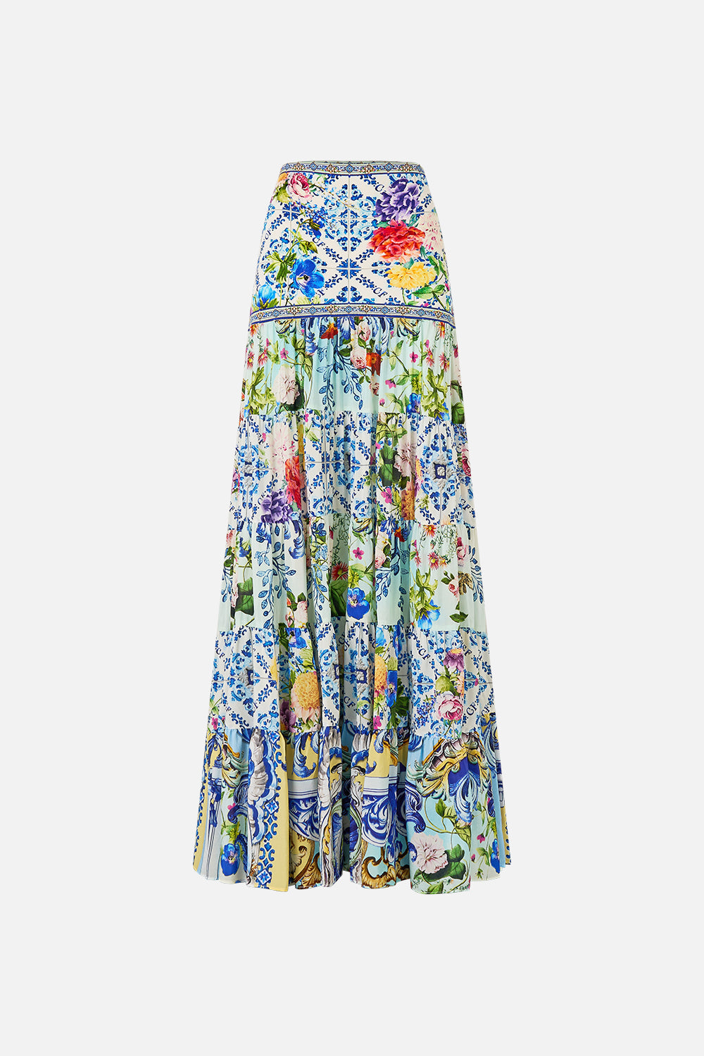 JERSEY SPLICED TIERED SKIRT WALL TO WALL WONDERS