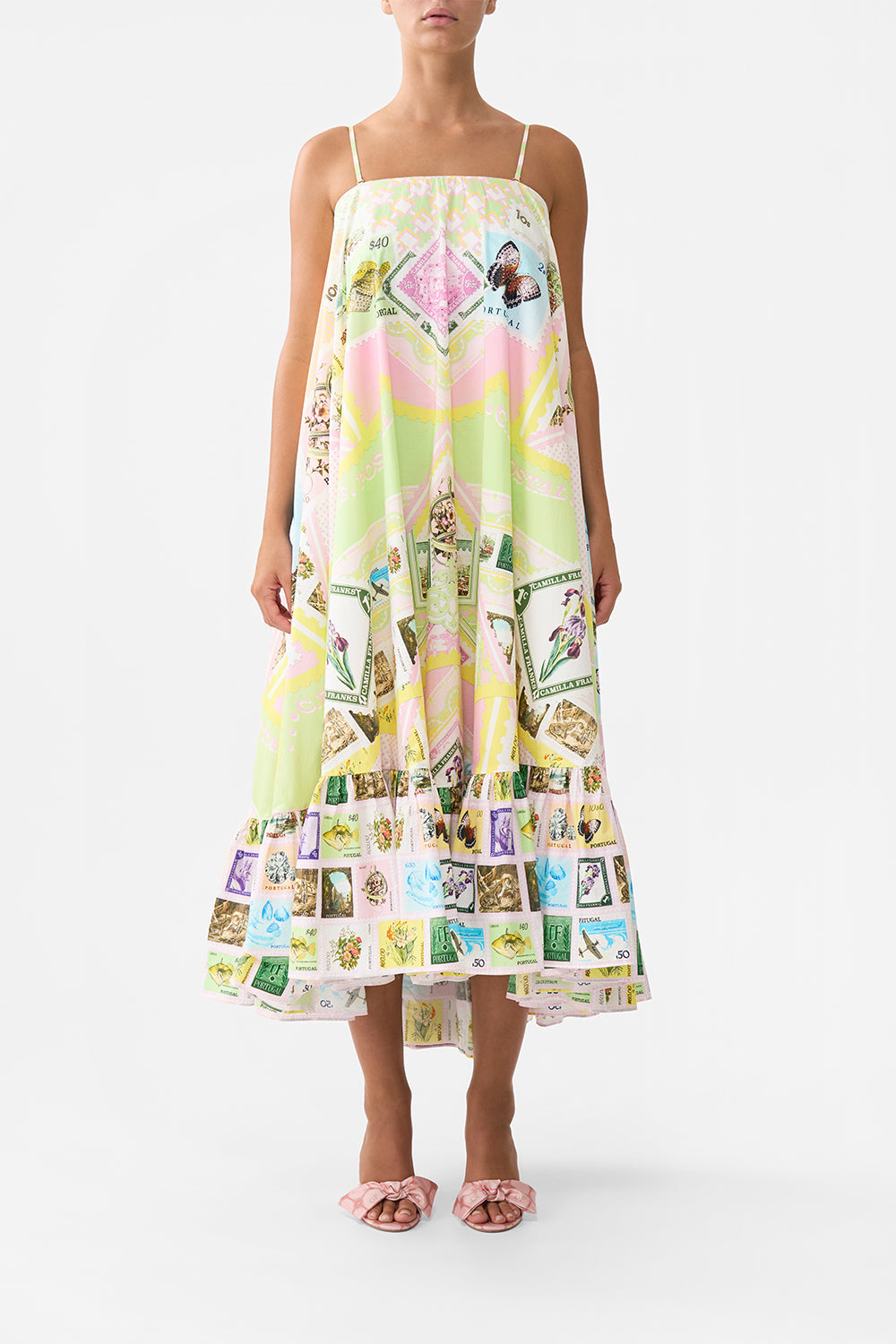 STRAPLESS MAXI WITH RUFFLE HEM WITH LOVE FROM LISBON