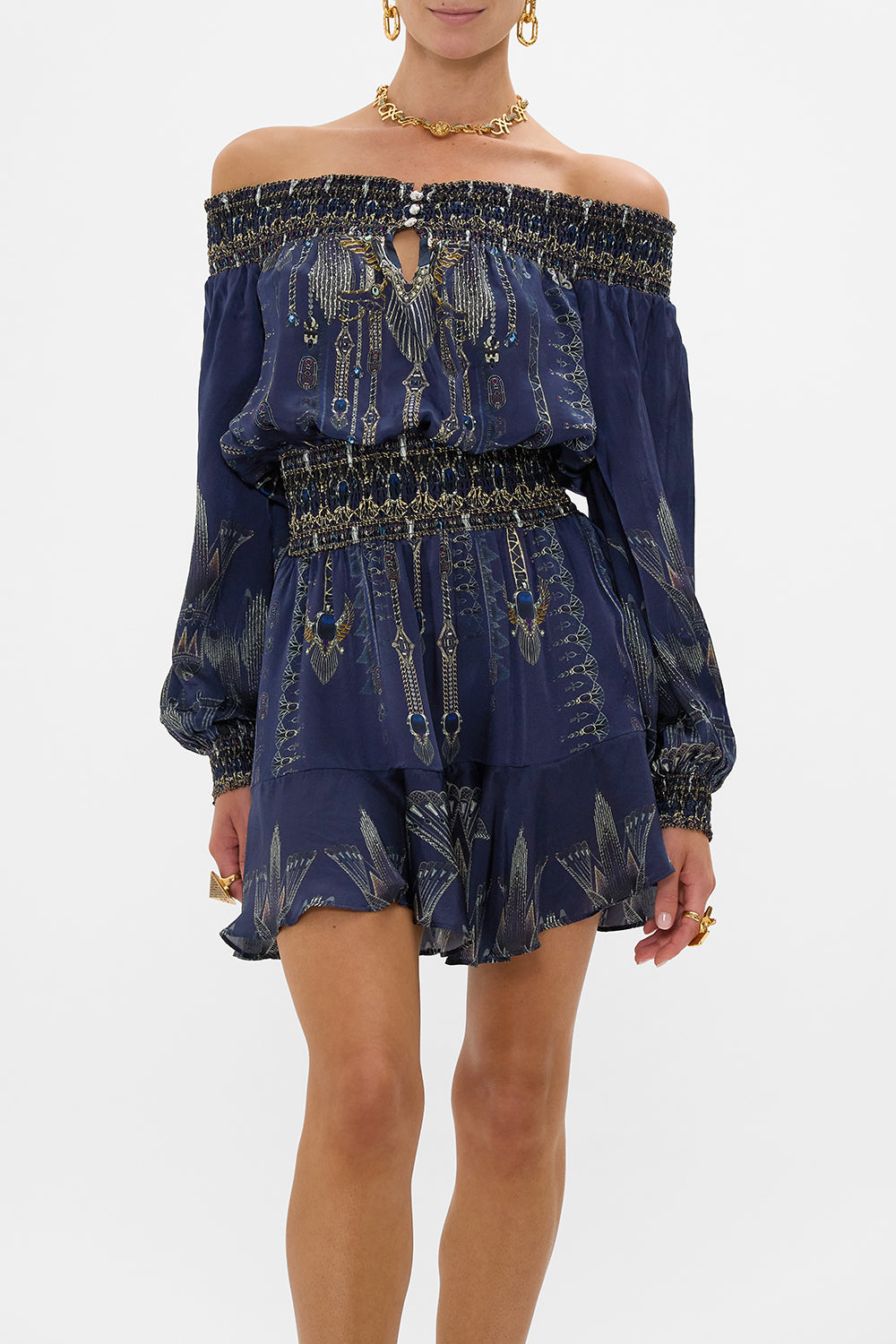 OFF SHOULDER SHORT DRESS THE EGYPT EFFECT