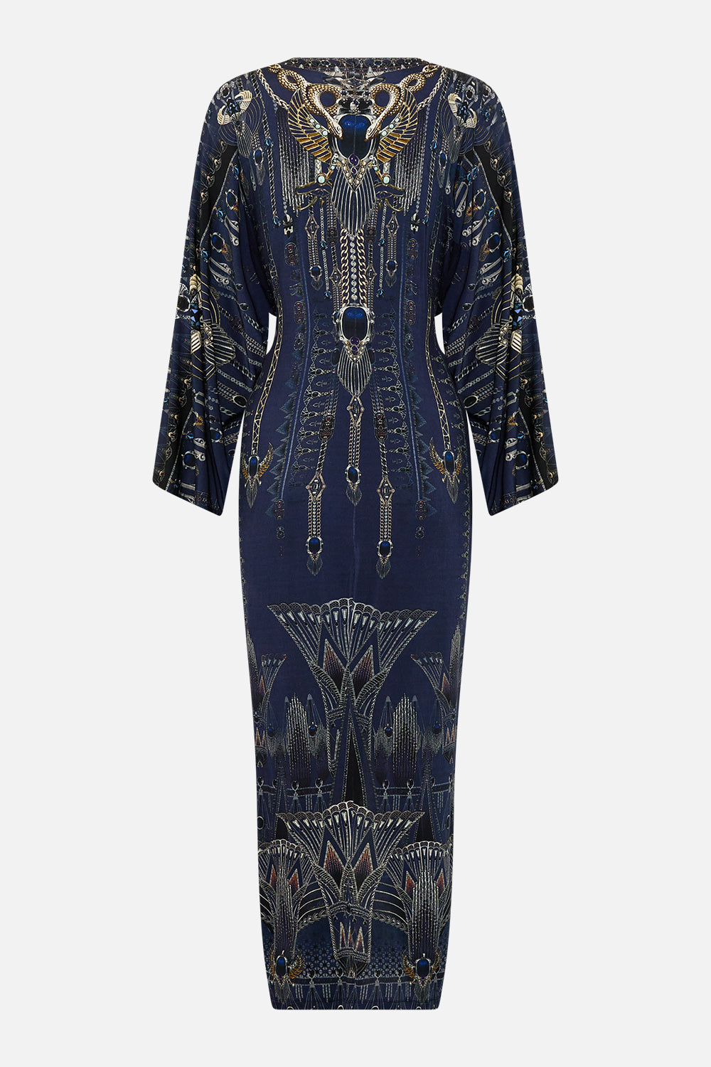 LONG SPLIT FRONT TWIST DRESS THE EGYPT EFFECT