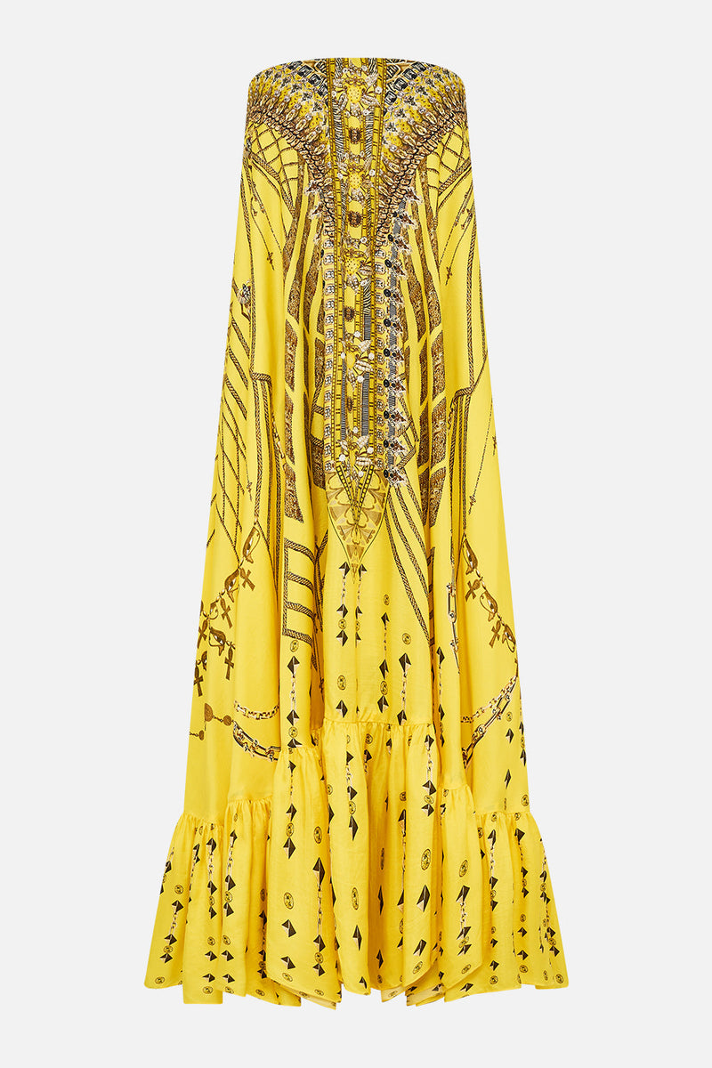 The Shrine Of Sunshine Strapless Maxi With Ruffle Hem CAMILLA US