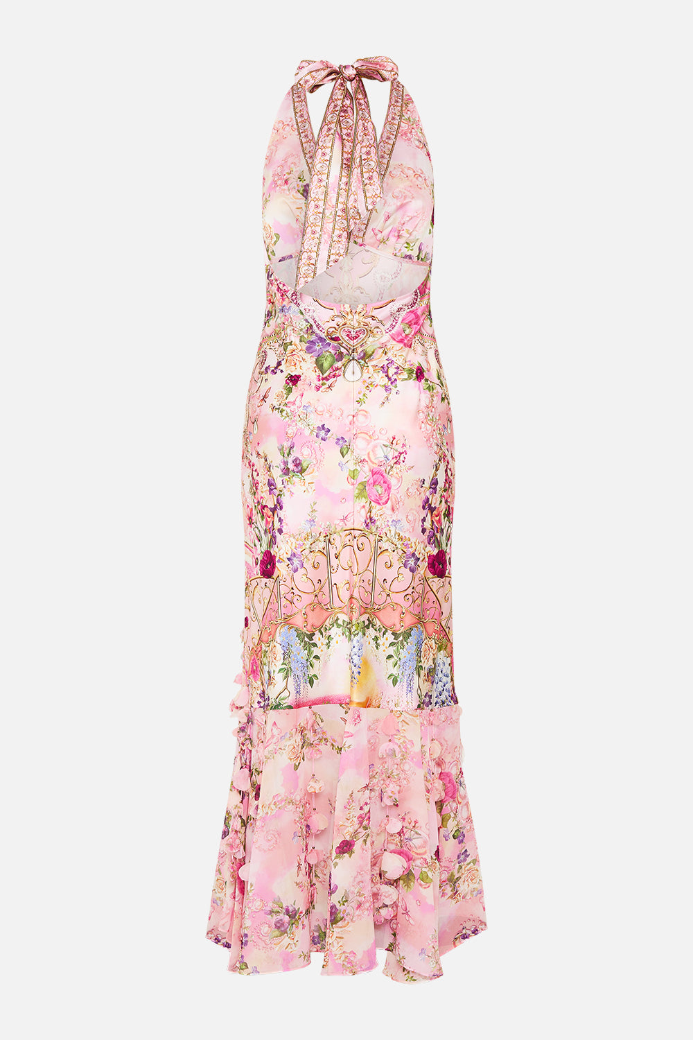 BIAS HALTER DRESS WITH RUFFLE HEM TOTALLY OZMOPOLITAN