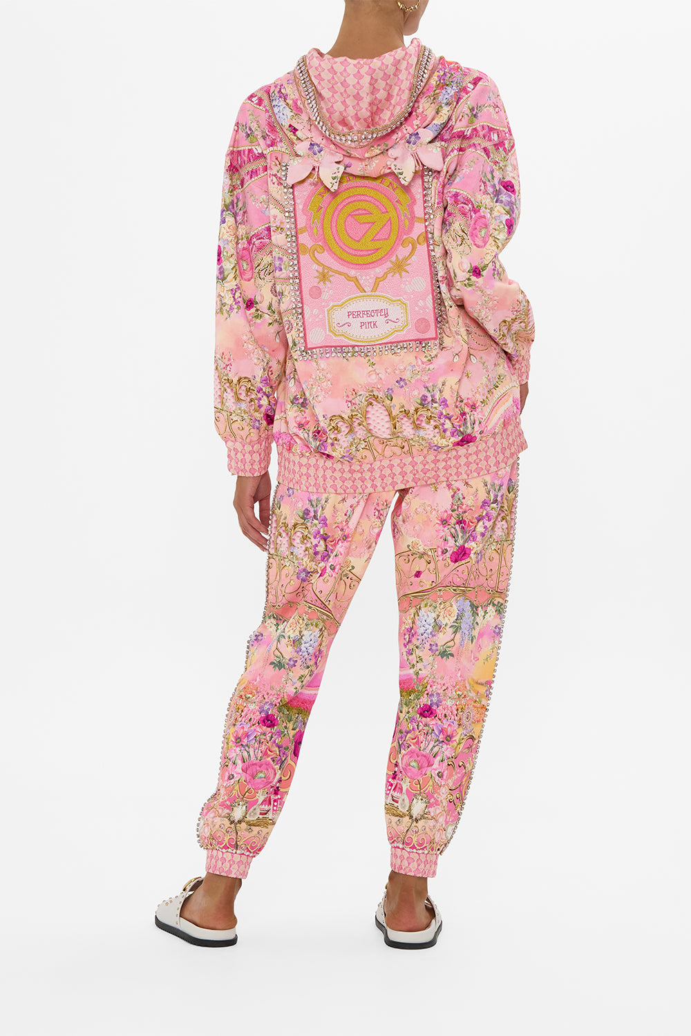 SILK BAND OVERSIZED HOODIE WITH BUTTERFLIES TOTALLY OZMOPOLITAN