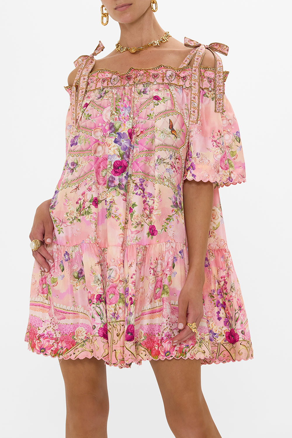 OFF SHOULDER FRILL DRESS WITH STRAPS TOTALLY OZMOPOLITAN